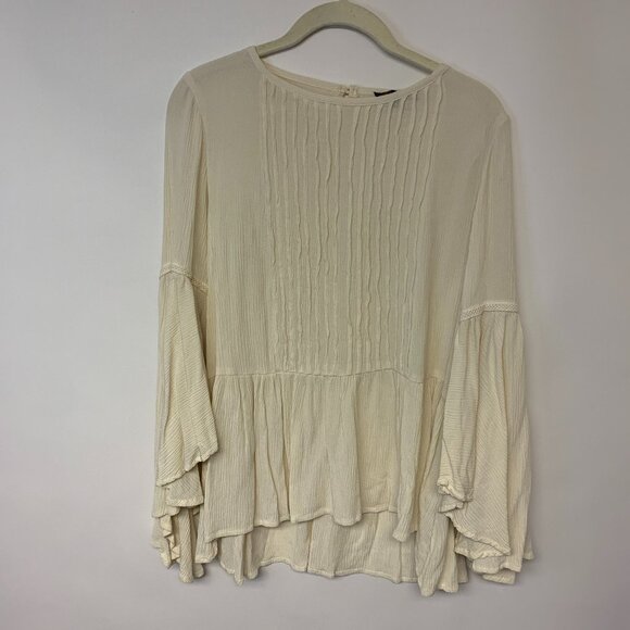 Fairy Whimsical Boho Romantic Hippie Festival Bell Sleeves Drop Waist Pin Tuck - Picture 1 of 9